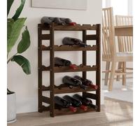 Lumanois Botellero para 20 Botellas Madera Maciza de Pino marrón,Mobiliario,Armarios y Almacenamiento,Botelleros,2.9kg-373390