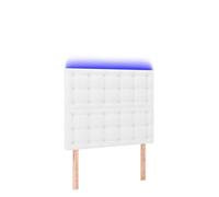 Lumanois Cabecero con Luces LED Cuero sintético 100x5x118/128 cm,Cabeceros y pies de Cama,11.43kg-3122509
