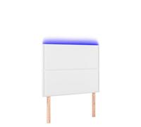 Lumanois Cabecero con Luces LED Cuero sintético 100x5x118/128 cm,Cabeceros y pies de Cama,11.68kg-3122369