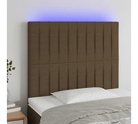 Lumanois Cabecero con Luces LED Tela marrón Oscuro 80x5x118/128 cm,Mobiliario,Cabeceros y pies de Cama,9.58kg-3122639