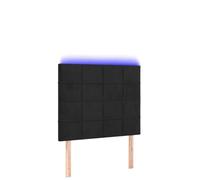 Lumanois Cabecero con Luces LED Terciopelo Negro 90x5x118/128 cm,Cabeceros y pies de Cama,10.33kg-3122462