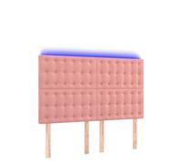 Lumanois Cabecero con Luces LED Terciopelo Rosa 144x5x118/128 cm,Cabeceros y pies de Cama,17.7kg-3122911