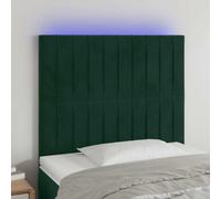 Lumanois Cabecero con Luces LED Terciopelo Verde Oscuro 80x5x118/128 cm,Mobiliario,Cabeceros y pies de Cama,9.58kg-3122695