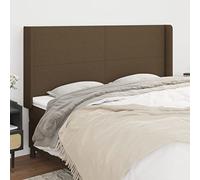 Lumanois Cabecero con Orejas de Tela marrón Oscuro 163x16x118/128 cm,Mobiliario,Cabeceros y pies de Cama,21.45kg-3119309
