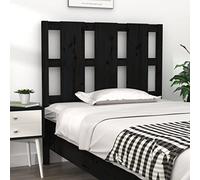 Lumanois Cabecero de Cama Madera Maciza de Pino Negro 105,5x4x100 cm,Mobiliario,Camas y Accesorios,Cabeceros y pies de Cama,5.36kg-817979