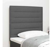 Lumanois Cabecero LED con Tiras LED con cabecera Gris Oscuro 100 cm Tela,Mobiliario,Cabeceros y pies de Cama,12.08kg-3338280