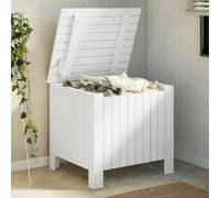 Lumanois Caja de almacenaje y Tapa Rana Madera Maciza Blanca 60x49x54 cm,Mobiliario,Baúles de Almacenamiento,11kg-4002328