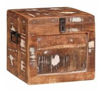Lumanois Caja de Almacenamiento con Puerta Marrón Madera de Mango Maciza,Mobiliario,Armarios y Almacenamiento,Baúles de Almacenamiento,7.1kg-4104570