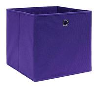 Lumanois Cajas de almacenaje 10 uds Tela no Tejida Morado 28x28x28 cm,Cestas para almacenaje,4.2kg-325213