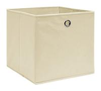 Lumanois Cajas de almacenaje 4 uds Tela no Tejida Crema 28x28x28 cm,Cestas para almacenaje,1.7kg-325215