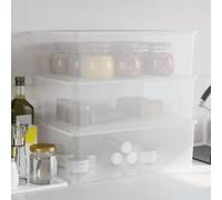 Lumanois Cajas de almacenaje apilables 3 uds plástico 25 L, Casa y jardín Productos del hogar Organización y Almacenamiento Cestas para almacenaje, Transparente, 3kg
