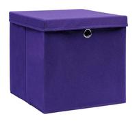 Lumanois Cajas de almacenaje con Tapas 10 uds Morado 28x28x28 cm,Casa y jardín,Productos del hogar,Cestas para almacenaje,5.6kg-325214