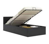 Lumanois Cama canapé hidráulica Cuero sintético Negro 90x200 cm,Mobiliario,Camas y somieres,33.55kg-285510