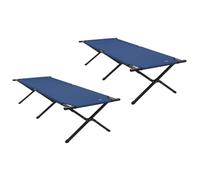 Lumanois Cama de Camping Plegable Manual 2 pcs Azul 210 x 80 x 46 cm,Deportes,Actividades al Aire Libre,Camping y Senderismo,Muebles de Camping,Camas de Camping,17.4kg-42003192