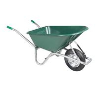 Lumanois Carretilla Verde 90 L 150 kg Acero galvanizado y plástico, Casa y jardín Jardín Jardinería Herramientas de jardín Carretillas, Marrón, 13kg