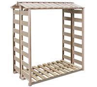 Lumanois Caseta para leña Madera de Pino impregnada 150x90x176 cm,Casa y jardín,Accesorios para hornos de leña y chimeneas,Bolsas y Soportes de leña,79kg-43329