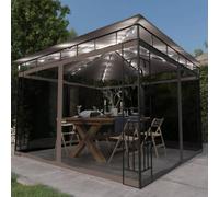 Lumanois Cenador mosquitera y Tira de luz LED taupé 3x3x2,73m 180 g/m²,Casa y jardín,Jardín,Artículos de Exterior,Estructuras de Exteriores,Carpas y cenadores,32.65kg-3070318
