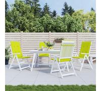 Lumanois Cojín Silla de jardín Respaldo Alto 4 uds Tela Verde 120x50x3cm,Casa y jardín,Decoración,Cojines para sillas y sofás,1.86kg-314120