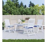 Lumanois Cojines de Silla 4 uds Tela Oxford Rayas Azul 50x50x7 cm,Casa y jardín,Decoración,Cojines para sillas y sofás,3.1kg-361544