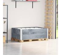 Lumanois Collares de palets 2 uds Madera Maciza de Pino Gris 120x80 cm,Economía e Industria,Manipulación de Materiales,Plataformas de Carga y palés,19.6kg-4010277