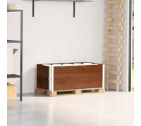 Lumanois Collares de palets 2 uds Madera Maciza de Pino marrón 100x50 cm,Economía e Industria,Manipulación de Materiales,Plataformas de Carga y palés,13.8kg-4010285