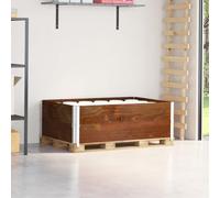 Lumanois Collares de palets 2 uds Madera Maciza de Pino marrón 120x80 cm,Economía e Industria,Manipulación de Materiales,Plataformas de Carga y palés,17.7kg-4010278