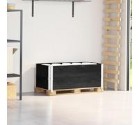 Lumanois Collares de palets 2 uds Madera Maciza de Pino Negro 100x50 cm,Economía e Industria,Manipulación de Materiales,Plataformas de Carga y palés,14.4kg-4010283