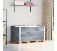 Lumanois Collares de palets 3 uds Madera Maciza de Pino Gris 120x80 cm,Economía e Industria,Manipulación de Materiales,Plataformas de Carga y palés,27.2kg-3295368