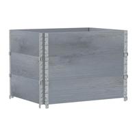 Lumanois Collares de palets 3 uds Madera Maciza de Pino Gris 80x60 cm,Economía e Industria,Manipulación de Materiales,Plataformas de Carga y palés,20.74kg-3295364