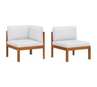 Lumanois Conjunto de jardín de 2 Piezas con Cojines de Madera de Acacia y Cuerda vidaXL,Mobiliario,Asientos de Exterior,Sofás modulares de Exterior,20kg-312426