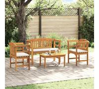 Lumanois Conjunto de salón Rosa del jardín 4 pcs Madera de Acacia Sólida,42.6kg-3416310