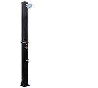 Lumanois Ducha Solar de jardín con alcachofa y Grifo 40 L, Casa y jardín Piscina y SPA Accesorios para Piscinas y SPA, Negro, 14.29kg