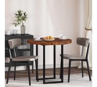 Lumanois Encimera Marrón Claro Ø 80 x 4 cm Madera de Roble Sólido,Mobiliario,Accesorios para mesas,Tableros para mesas,17.1kg-42016018