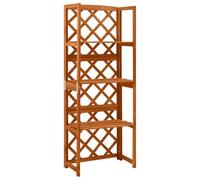 Lumanois Enrejado con estantes Madera Maciza de Abeto 55x30x140 cm, Casa y jardín Jardín Artículos de Exterior Estructuras de Exteriores Pérgolas, Arcos y enrejados de jardín, Marrón, 5.6kg
