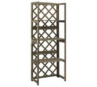 Lumanois Enrejado con estantes Madera Maciza de Abeto Gris 55x30x140 cm,Casa y jardín,Jardín,Artículos de Exterior,Estructuras de Exteriores,Pérgolas,Arcos y enrejados de jardín,5.6kg-316410