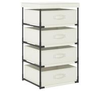 Lumanois Estante de Almacenamiento 4 cestas de Tela Acero Crema,Mobiliario,Armarios y Almacenamiento,Taquillas de Almacenamiento,3.1kg-322624