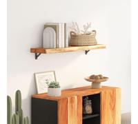 Lumanois Estante Pared Rectangular Madera Acacia Borde Vivo 90x30x2,5 cm, Mobiliario Accesorios para mesas Tableros para mesas, Marrón, 6.41kg