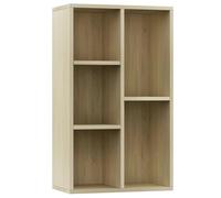 Lumanois Estantería/Aparador Madera contrachapada Color Roble 50x25x80cm, Mobiliario Estanterías Librerías y estanterías, Marrón, 13.12kg