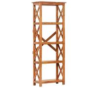 Lumanois Estantería de Madera Maciza de Acacia Acabado Miel 60x30x160 cm,Mobiliario,Librerías y estanterías,26.16kg-289625