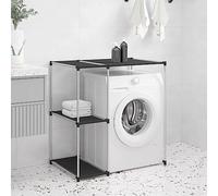 Lumanois Estantería sobre Lavadora Hierro Negro 87x55x90,5 cm,Casa y jardín,Accesorios para el baño,Toalleros,1.55kg-343145