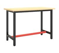 Lumanois Estructura Banco de Trabajo Metal Negro y Rojo Mate 110x50x79cm, Mobiliario Accesorios para mesas Patas para mesas, Negro, 9.2kg