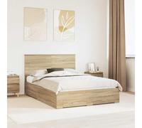 Lumanois Estructura de Cama con cabecera Roble Sonoma 150 x 200 cm,Mobiliario,Camas y somieres,67.1kg-3409635
