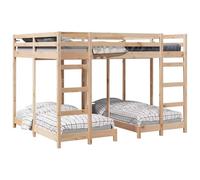 Lumanois Estructura de litera Triple Marrón 160 x 200 cm,Mobiliario,Camas y somieres,68.9kg-3414561