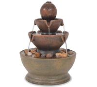 Lumanois Fuente de Interior con Bomba poliresina, Casa y jardín Decoración Fuentes y estanques Fuentes y cascadas, Marrón, 1.08kg