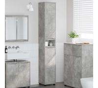 Lumanois Gabinete de Baño con Estante Gris Concreto 30,5 x 30 x 195 cm,Mobiliario,Armarios y Almacenamiento,Tocadores,Tocadores de baño,27.39kg-888760