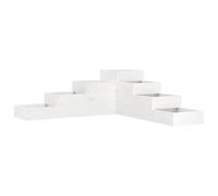 Lumanois Jardinera 4 Niveles Madera Maciza Pino Blanca 106x104,5x36 cm, Casa y jardín Jardín Jardinería Maceteros y jardineras, Blanco, 11.13kg