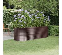 Lumanois Jardinera arriate Acero galvanizado marrón 224x80x68 cm, Casa y jardín Jardín Jardinería Maceteros y jardineras, Marrón, 14.38kg