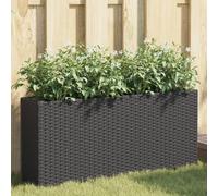 Lumanois Jardinera con 2 maceteros de ratán sintético Negra 90x20x40 cm, Casa y jardín Jardín Jardinería Maceteros y jardineras, Negro, 4.7kg