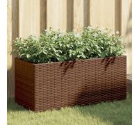 Lumanois Jardinera con 2 maceteros ratán sintético marrón 72x30x32 cm,Casa y jardín,Jardín,Jardinería,Maceteros y jardineras,4.3kg-366423