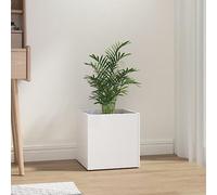 Lumanois Jardinera de Madera de ingeniería Blanca Brillante 40x40x40 cm,Casa y jardín,Jardín,Jardinería,Maceteros y jardineras,9.24kg-808798